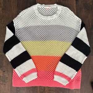 Lisa Todd Colorful Knitted Sweater Top in Size L